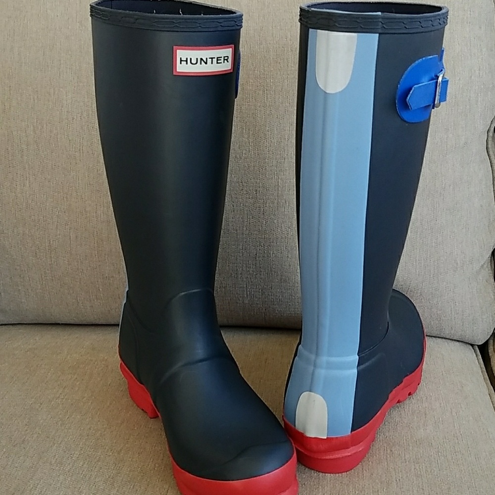 Rare NWOT Hunter Contrast Boots sz 6 Y w 8